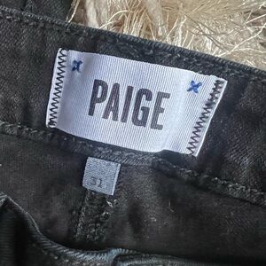 Paige size 32 woman’s black pants skinny jeans used